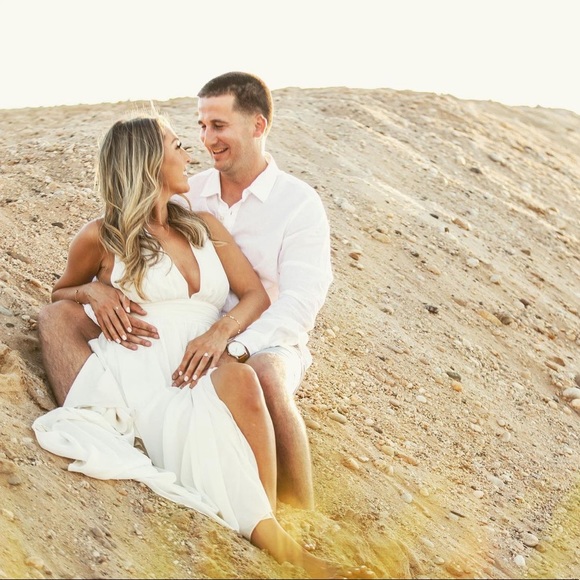 Lulus Heavenly Hues White Maxi Dress - perfect for engagement shoots!🤍💍 - Picture 5 of 9